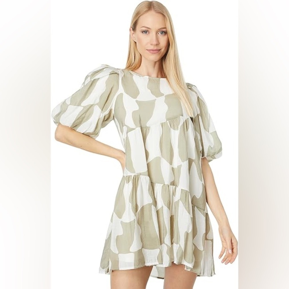 MOON RIVER womens Geo Print Mini Dress Size L (a2
